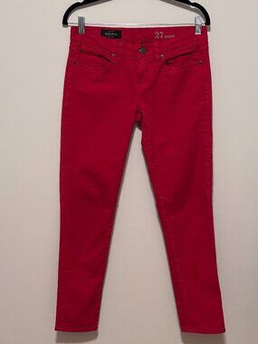 J. Crew toothpick ankle cut jeans - Color: Bright Red / Size: 27